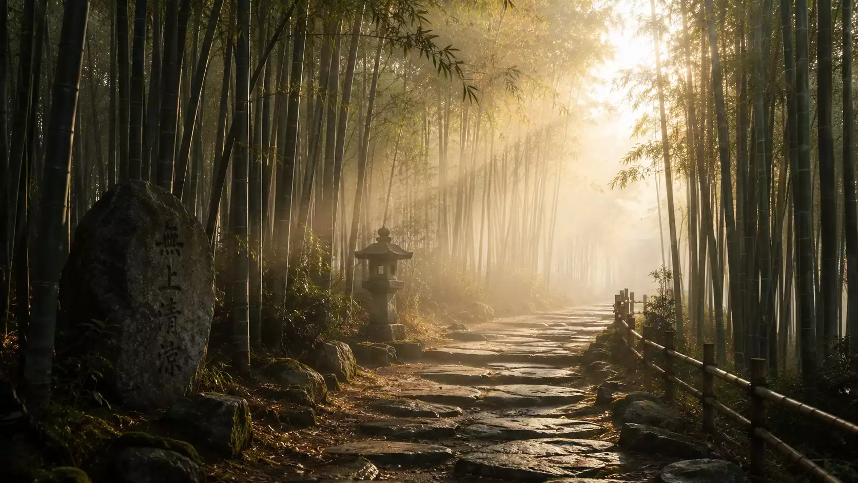 竹林晨霧與清晰的前進路徑